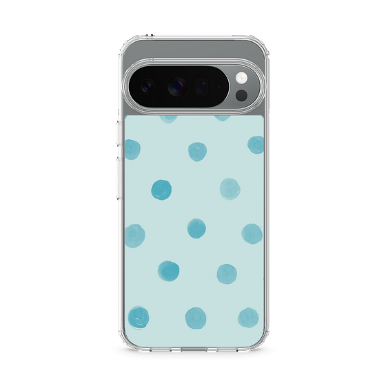 Slim Protection Case［ Watercolor Dots Retro Color - Light Blue ］