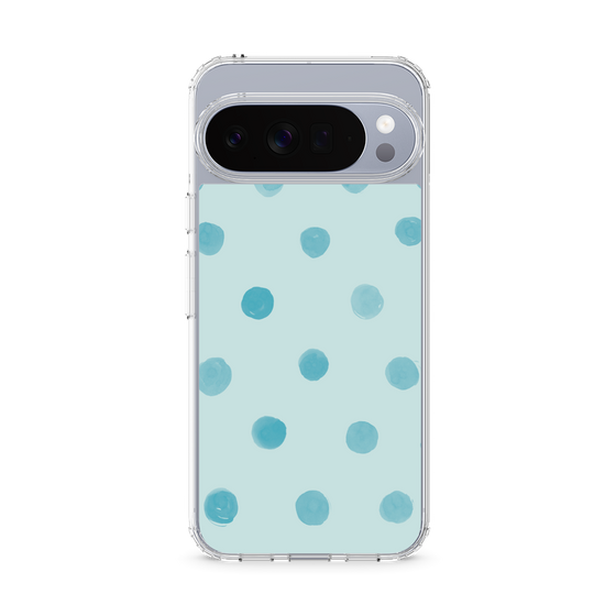 Slim Protection Case［ Watercolor Dots Retro Color - Light Blue ］