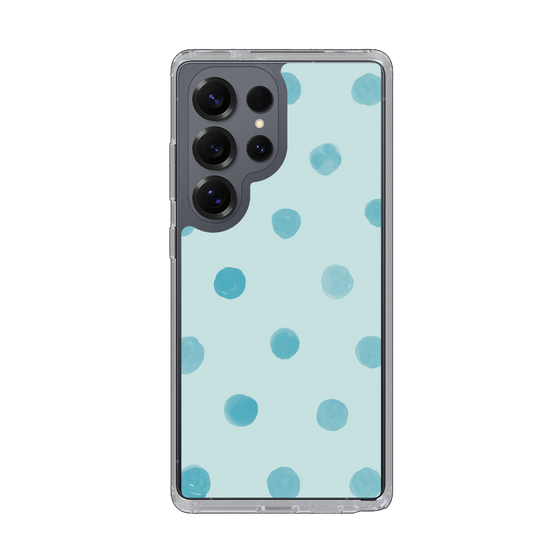 Slim Protection Case［ Watercolor Dots Retro Color - Light Blue ］