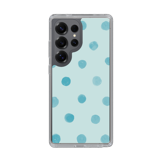 Slim Protection Case［ Watercolor Dots Retro Color - Light Blue ］