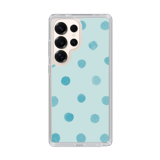 Slim Protection Case［ Watercolor Dots Retro Color - Light Blue ］