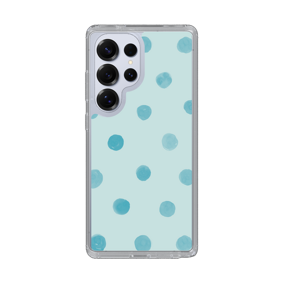 Slim Protection Case［ Watercolor Dots Retro Color - Light Blue ］