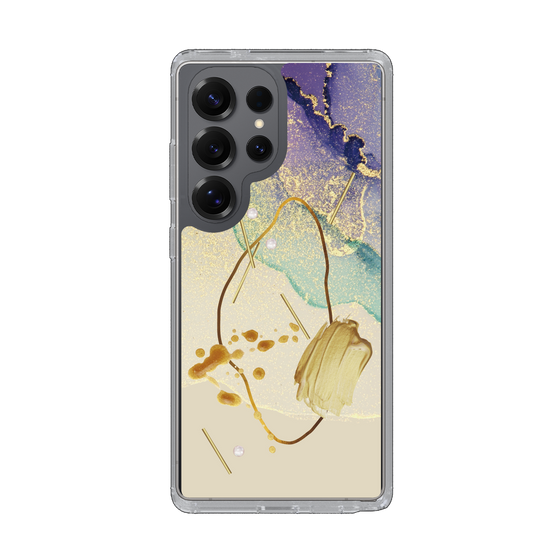 Slim Protection Case［ Marble Nuance Painting Purple ］