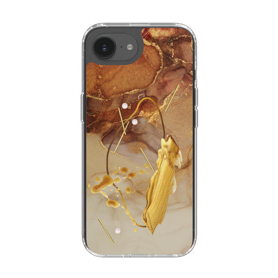 Slim Protection Case［ Marble Nuance Painting Brown ］