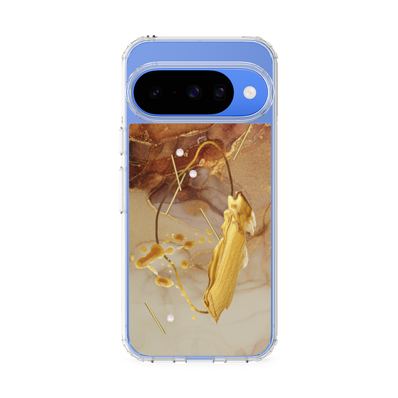 Slim Protection Case［ Marble Nuance Painting Brown ］