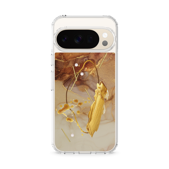 Slim Protection Case［ Marble Nuance Painting Brown ］