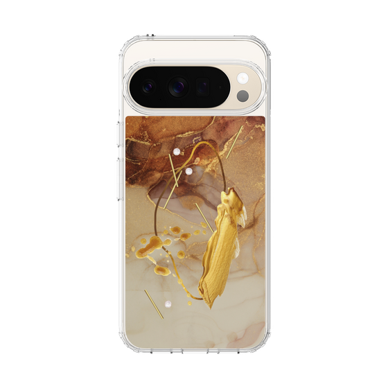 Slim Protection Case［ Marble Nuance Painting Brown ］