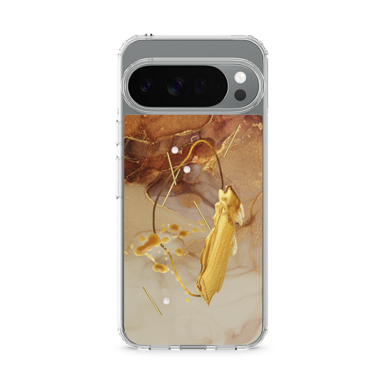 Slim Protection Case［ Marble Nuance Painting Brown ］