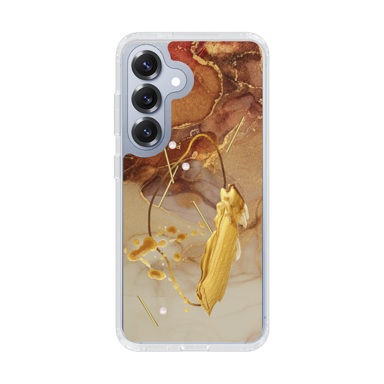 Slim Protection Case［ Marble Nuance Painting Brown ］