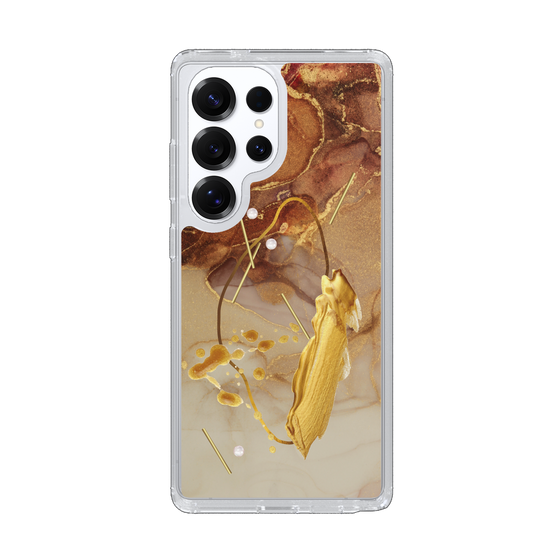 Slim Protection Case［ Marble Nuance Painting Brown ］