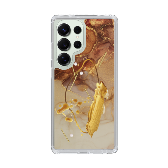 Slim Protection Case［ Marble Nuance Painting Brown ］