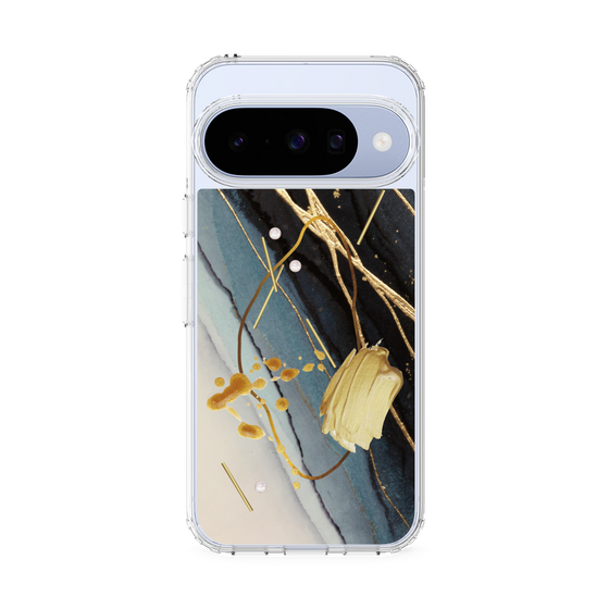 Slim Protection Case［ Marble Nuance Painting Black ］