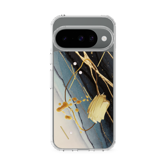 Slim Protection Case［ Marble Nuance Painting Black ］