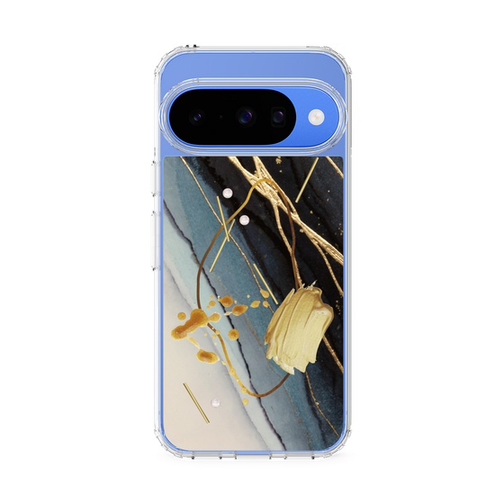 Slim Protection Case［ Marble Nuance Painting Black ］