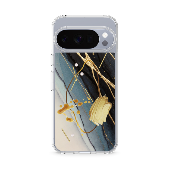 Slim Protection Case［ Marble Nuance Painting Black ］