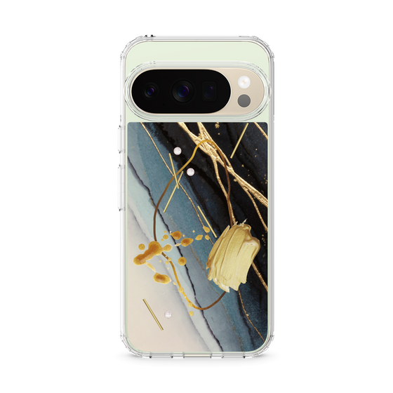 Slim Protection Case［ Marble Nuance Painting Black ］