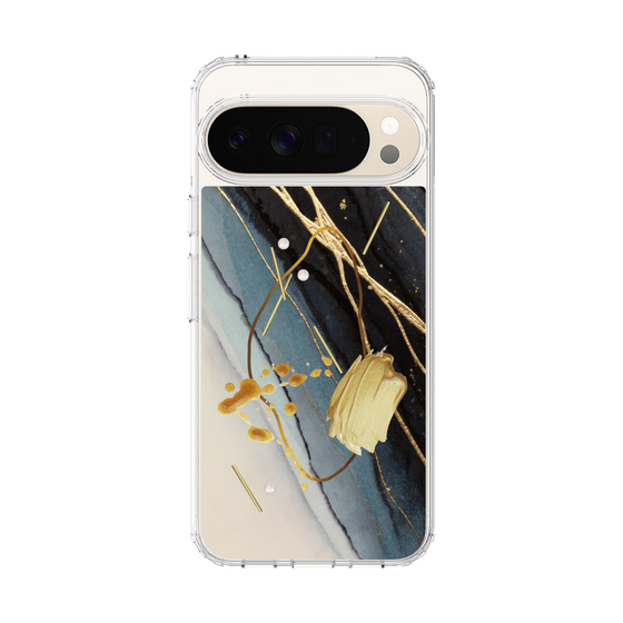 Slim Protection Case［ Marble Nuance Painting Black ］