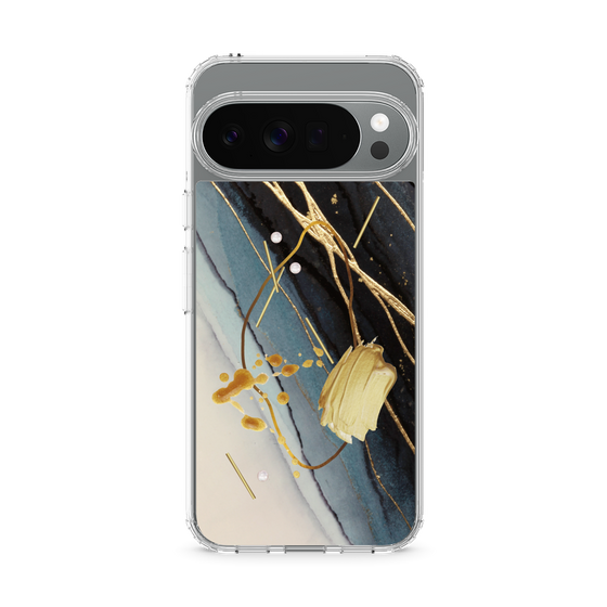 Slim Protection Case［ Marble Nuance Painting Black ］