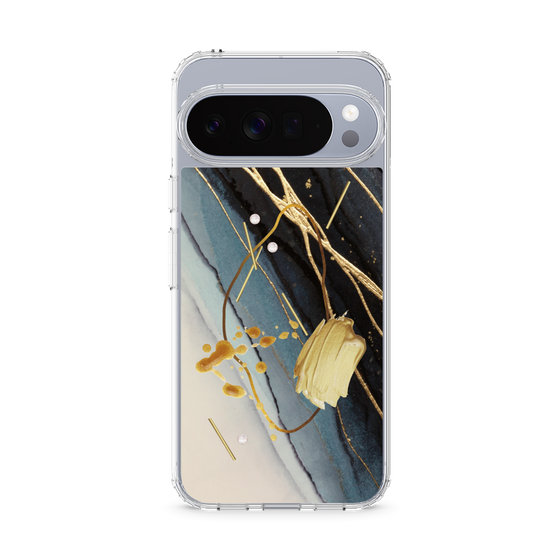 Slim Protection Case［ Marble Nuance Painting Black ］