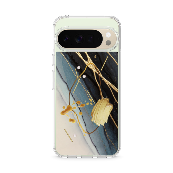 Slim Protection Case［ Marble Nuance Painting Black ］