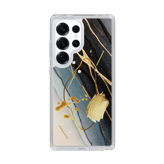 Slim Protection Case［ Marble Nuance Painting Black ］