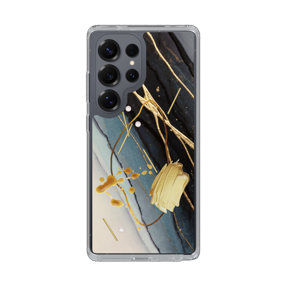 Slim Protection Case［ Marble Nuance Painting Black ］