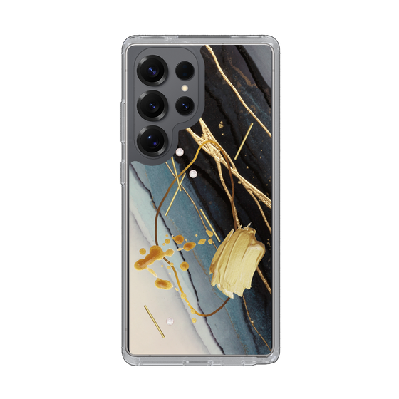 Slim Protection Case［ Marble Nuance Painting Black ］