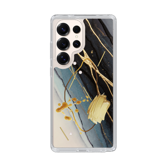 Slim Protection Case［ Marble Nuance Painting Black ］