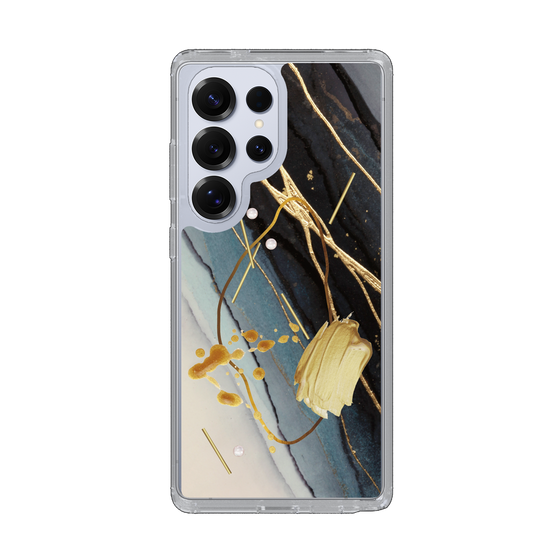 Slim Protection Case［ Marble Nuance Painting Black ］