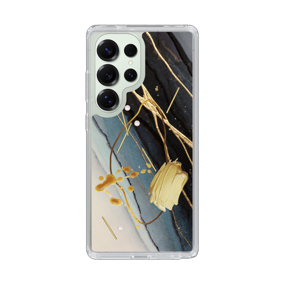 Slim Protection Case［ Marble Nuance Painting Black ］