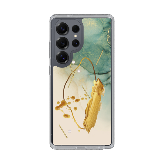 Slim Protection Case［ Marble Nuance Painting Green ］