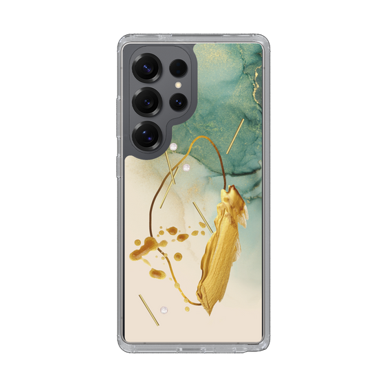 Slim Protection Case［ Marble Nuance Painting Green ］