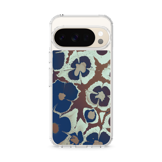 Slim Protection Case［ y2k(Year2000) - Flower - Brown Navy ］