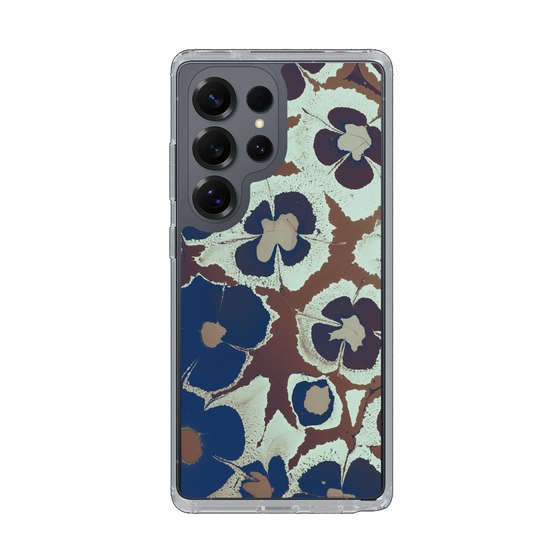 Slim Protection Case［ y2k(Year2000) - Flower - Brown Navy ］