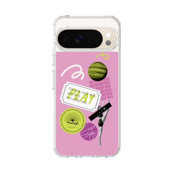 Slim Protection Case［ Playful sticker - Dusty Pink ］