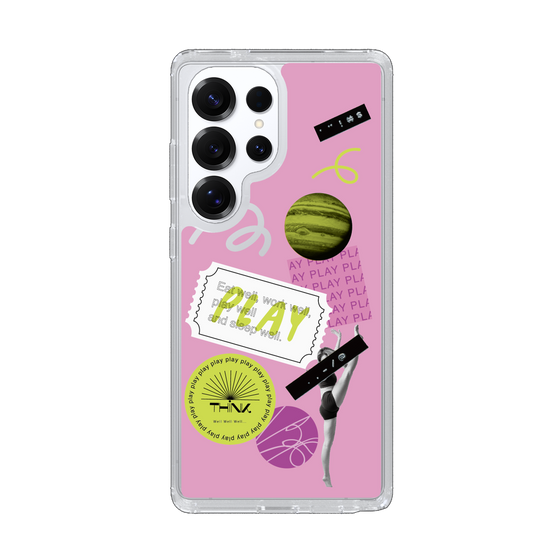 Slim Protection Case［ Playful sticker - Dusty Pink ］