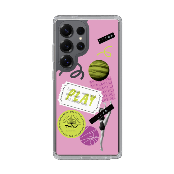 Slim Protection Case［ Playful sticker - Dusty Pink ］