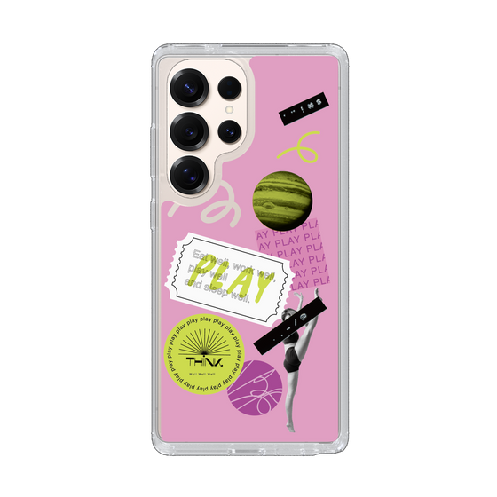 Slim Protection Case［ Playful sticker - Dusty Pink ］