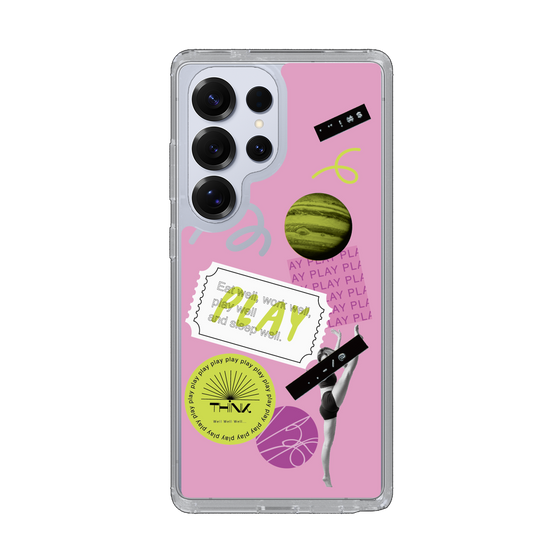 Slim Protection Case［ Playful sticker - Dusty Pink ］