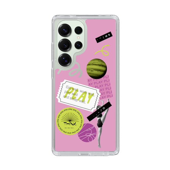 Slim Protection Case［ Playful sticker - Dusty Pink ］