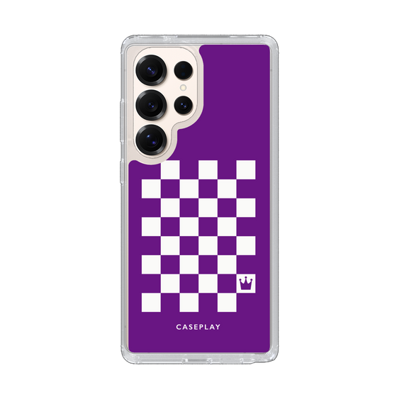 Slim Protection Case［ Racing Checkered Flag Purple ］
