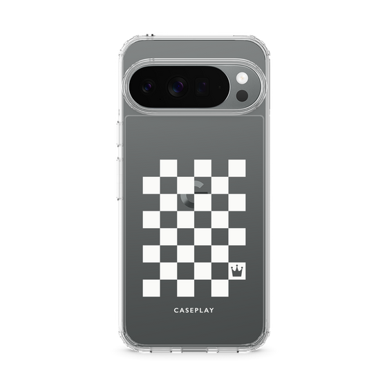 Slim Protection Case［ Racing Checkered Flag White ］
