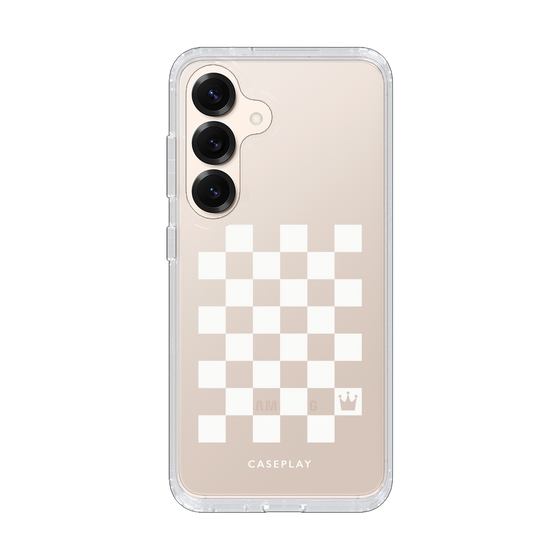 Slim Protection Case［ Racing Checkered Flag White ］
