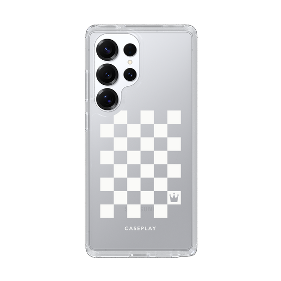 Slim Protection Case［ Racing Checkered Flag White ］