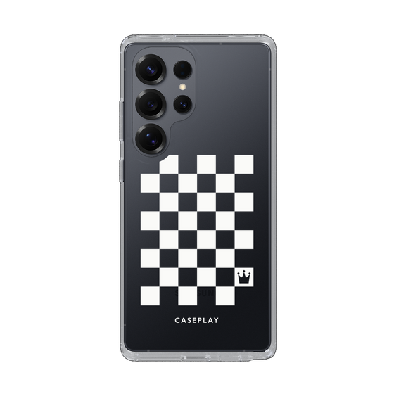 Slim Protection Case［ Racing Checkered Flag White ］