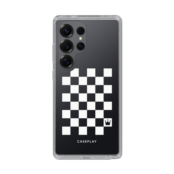 Slim Protection Case［ Racing Checkered Flag White ］