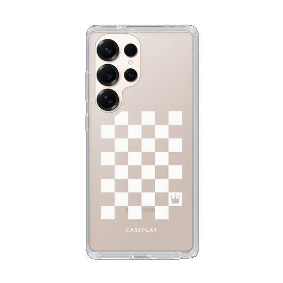 Slim Protection Case［ Racing Checkered Flag White ］