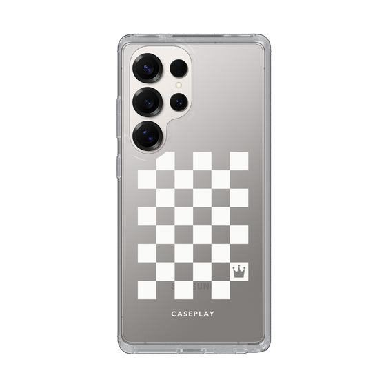 Slim Protection Case［ Racing Checkered Flag White ］