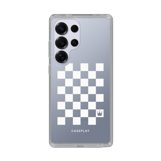 Slim Protection Case［ Racing Checkered Flag White ］