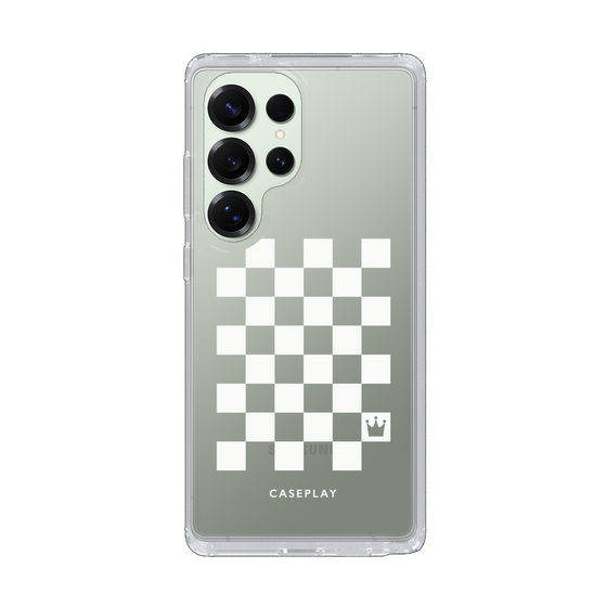 Slim Protection Case［ Racing Checkered Flag White ］